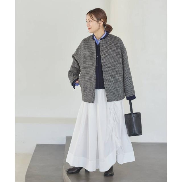 ジャーナルスタンダード（JOURNAL STANDARD）/《追加3》スーパー140ビーバーノーカラーショートコート