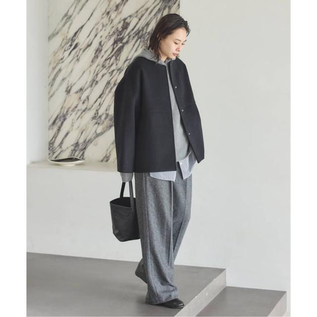 ジャーナルスタンダード（JOURNAL STANDARD）/《追加3》スーパー140ビーバーノーカラーショートコート