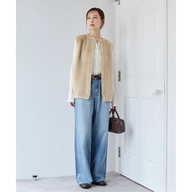 ジャーナルスタンダード（JOURNAL STANDARD）/《WEB限定追加3》ダブルフェイスフェザークルーネックベスト