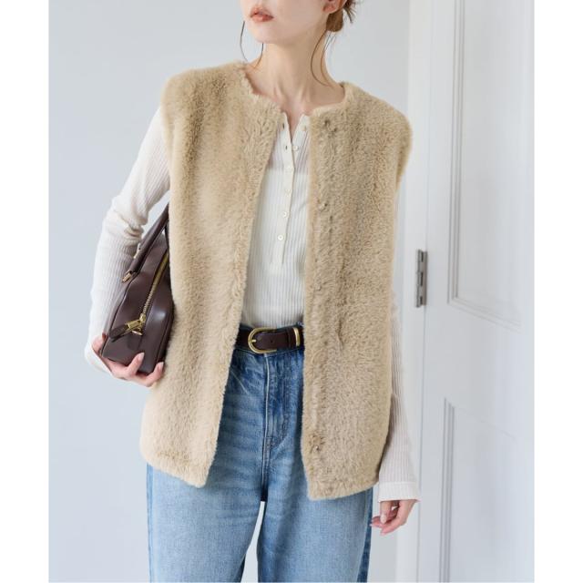 ジャーナルスタンダード（JOURNAL STANDARD）/《WEB限定追加3》ダブルフェイスフェザークルーネックベスト