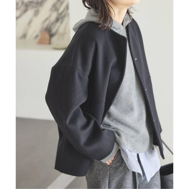 ジャーナルスタンダード（JOURNAL STANDARD）/《追加4》スーパー140ビーバーノーカラーショートコート