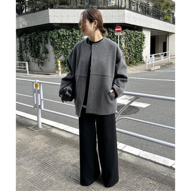 ジャーナルスタンダード（JOURNAL STANDARD）/《追加4》スーパー140ビーバーノーカラーショートコート