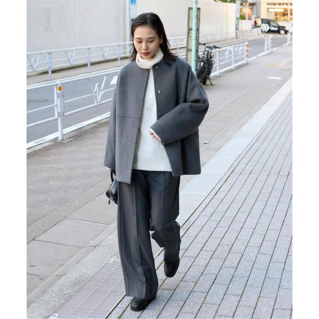 ジャーナルスタンダード（JOURNAL STANDARD）/《追加4》スーパー140ビーバーノーカラーショートコート