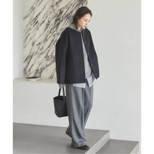 ジャーナルスタンダード（JOURNAL STANDARD）/《追加4》スーパー140ビーバーノーカラーショートコート