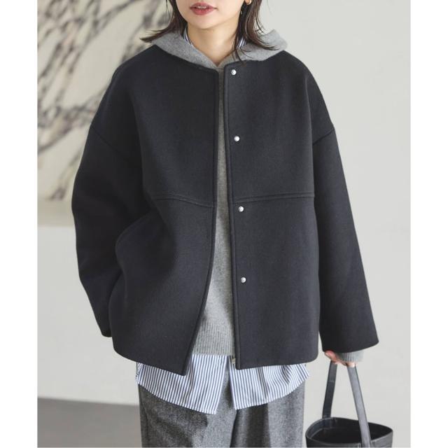 ジャーナルスタンダード（JOURNAL STANDARD）/《追加4》スーパー140ビーバーノーカラーショートコート