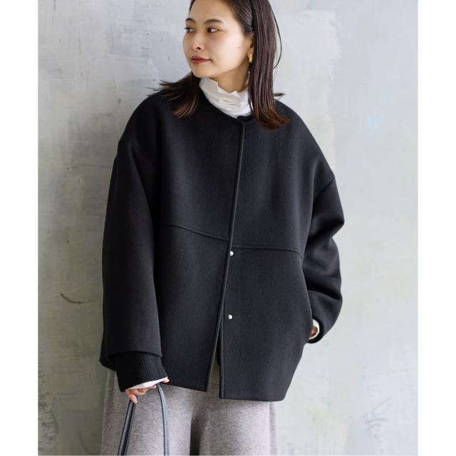 ジャーナルスタンダード（JOURNAL STANDARD）/《追加4》スーパー140ビーバーノーカラーショートコート