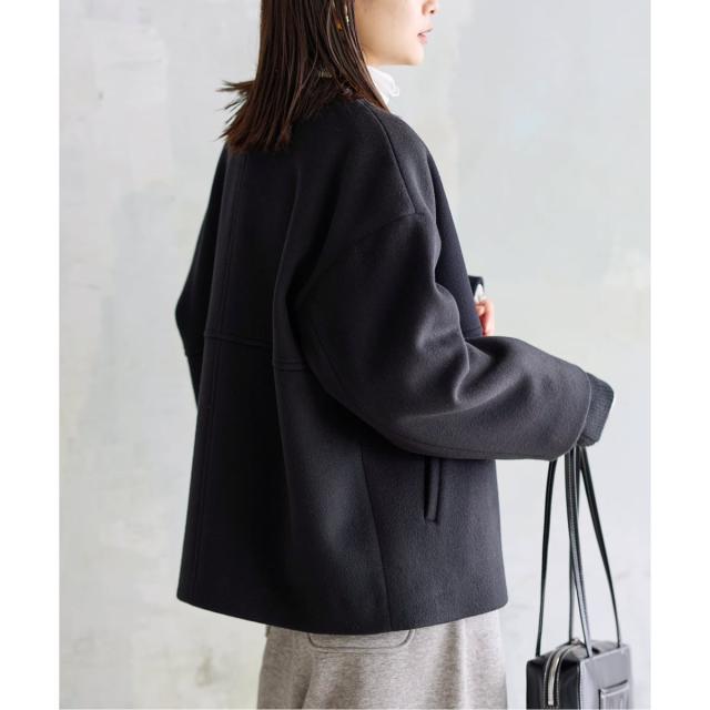 ジャーナルスタンダード（JOURNAL STANDARD）/《追加4》スーパー140ビーバーノーカラーショートコート