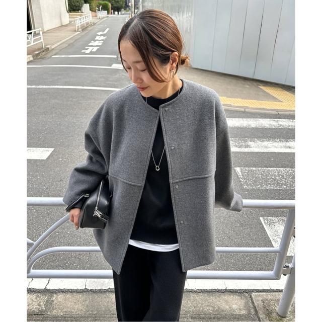 ジャーナルスタンダード（JOURNAL STANDARD）/《追加4》スーパー140ビーバーノーカラーショートコート