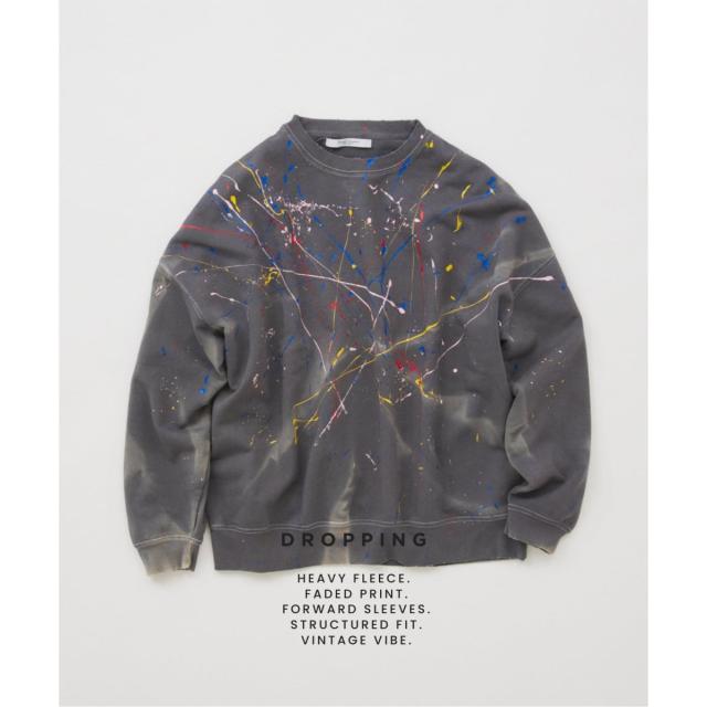 ジャーナルスタンダード（JOURNAL STANDARD）/《予約》ドロッピング ペイント クルーネック スウェット