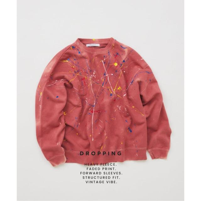 ジャーナルスタンダード（JOURNAL STANDARD）/《予約》ドロッピング ペイント クルーネック スウェット