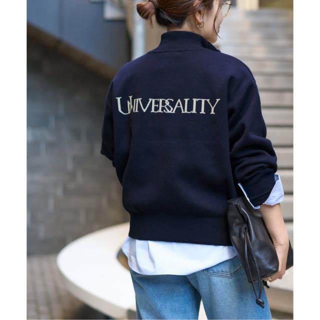 ジャーナルスタンダード（JOURNAL STANDARD）/《予約》バックロゴダブルジップカーディガン