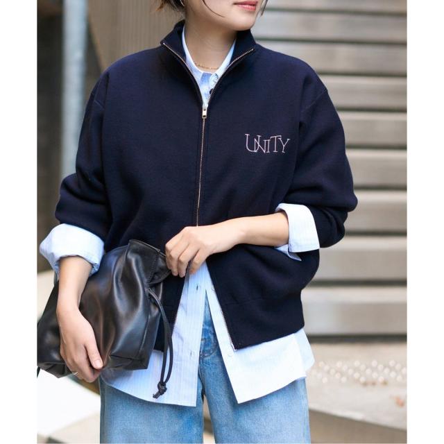 ジャーナルスタンダード（JOURNAL STANDARD）/《予約》バックロゴダブルジップカーディガン