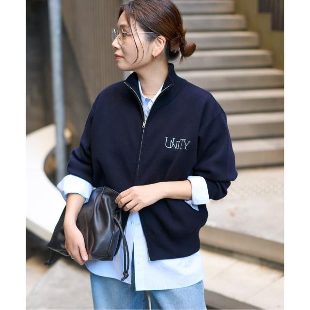 ジャーナルスタンダード（JOURNAL STANDARD）/《予約》バックロゴダブルジップカーディガン