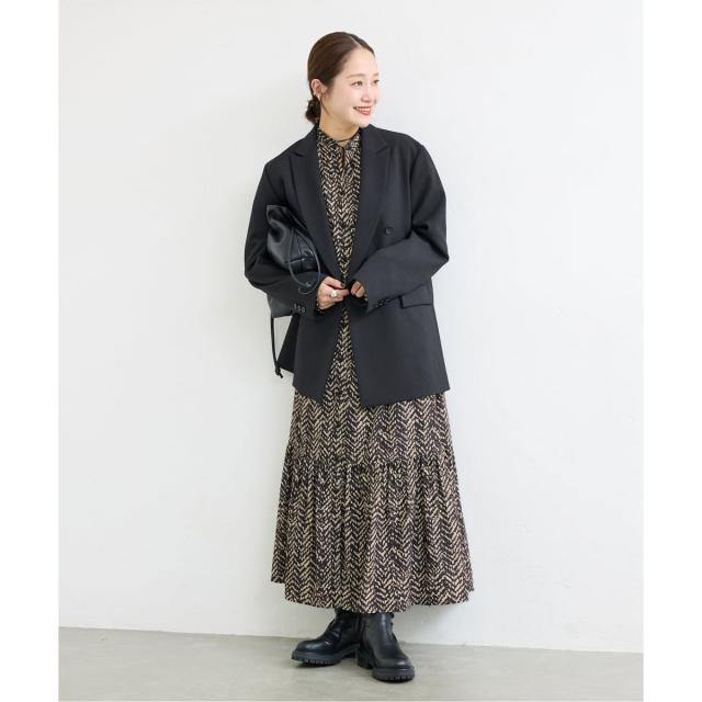 ジャーナルスタンダード（JOURNAL STANDARD）/《WEB限定追加予約》ランダムヘリンボーンプリントワンピース