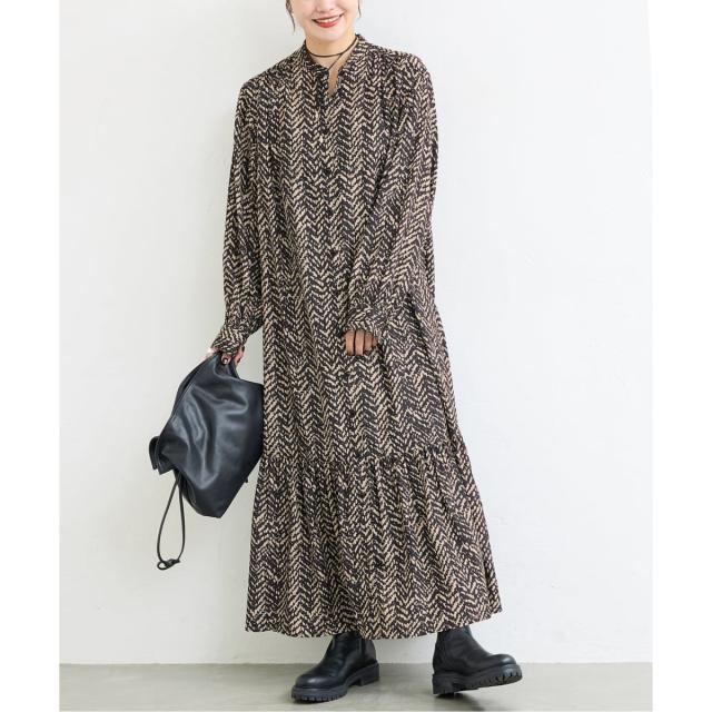 ジャーナルスタンダード（JOURNAL STANDARD）/《WEB限定追加予約》ランダムヘリンボーンプリントワンピース