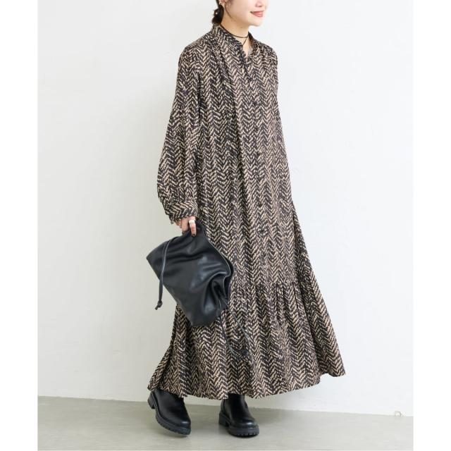 ジャーナルスタンダード（JOURNAL STANDARD）/《WEB限定追加予約》ランダムヘリンボーンプリントワンピース