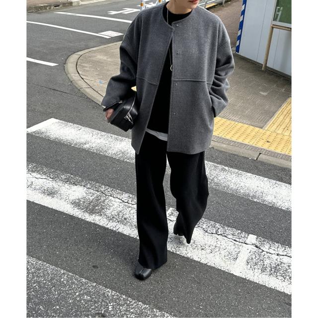 ジャーナルスタンダード（JOURNAL STANDARD）/《追加予約5》スーパー140ビーバーノーカラーショートコート