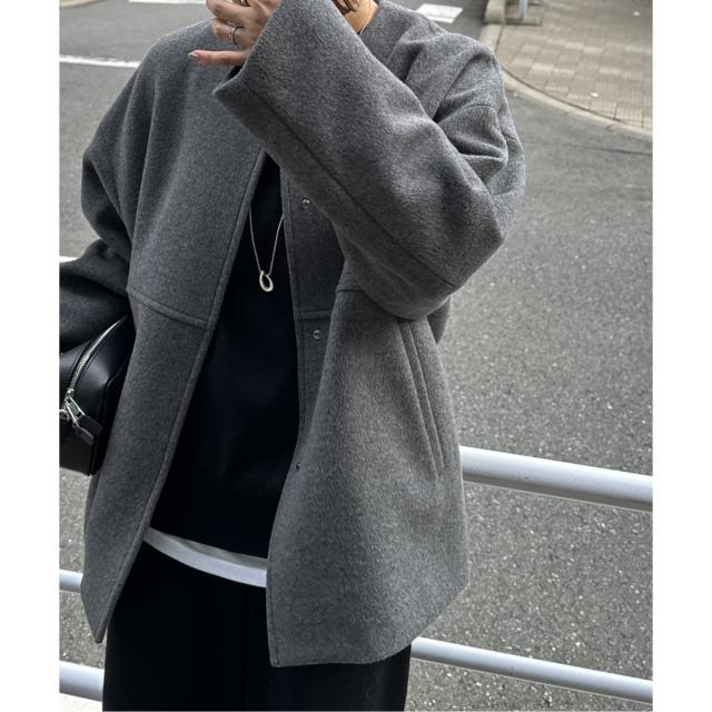 ジャーナルスタンダード（JOURNAL STANDARD）/《追加予約5》スーパー140ビーバーノーカラーショートコート