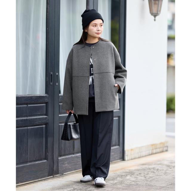 ジャーナルスタンダード（JOURNAL STANDARD）/《追加予約5》スーパー140ビーバーノーカラーショートコート