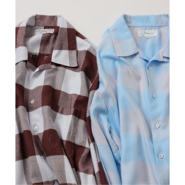 ジャーナルスタンダード（JOURNAL STANDARD）/《予約》【FOLL / フォル】summer modal check open collar shi