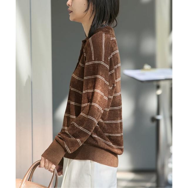 【NEW】ジャーナルスタンダード（JOURNAL STANDARD）/《追加2》ベロアニットロングスリーブポロシャツ