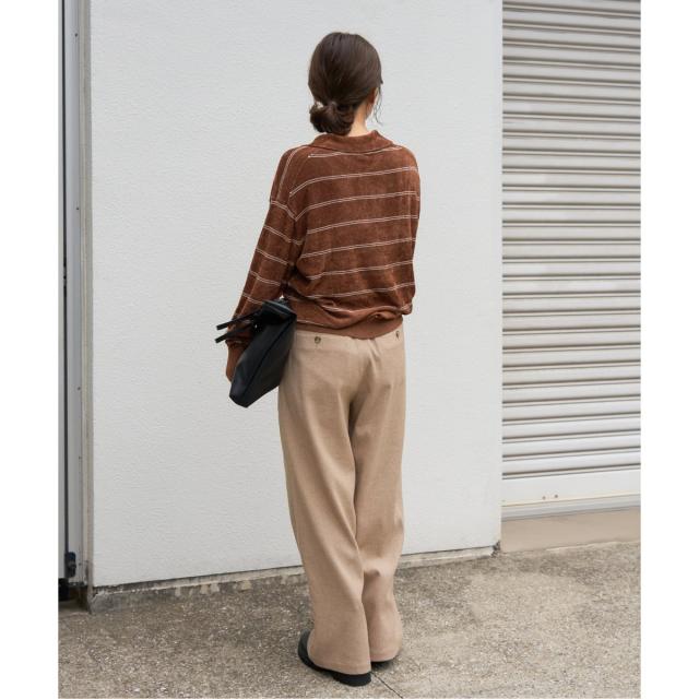 【NEW】ジャーナルスタンダード（JOURNAL STANDARD）/《追加2》ベロアニットロングスリーブポロシャツ