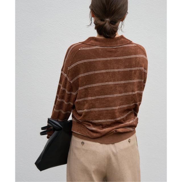 【NEW】ジャーナルスタンダード（JOURNAL STANDARD）/《追加2》ベロアニットロングスリーブポロシャツ