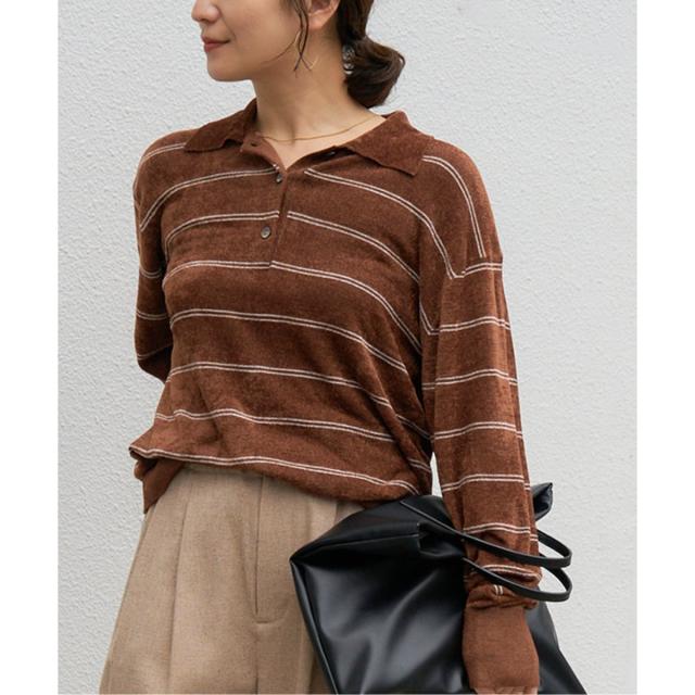 【NEW】ジャーナルスタンダード（JOURNAL STANDARD）/《追加2》ベロアニットロングスリーブポロシャツ