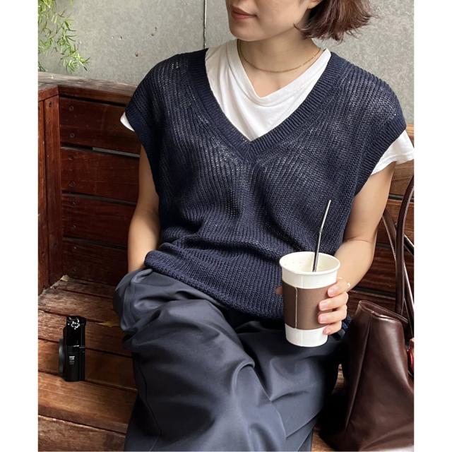ジャーナルスタンダード（JOURNAL STANDARD）/【osedit】WASHABLELINEN Vベスト_2