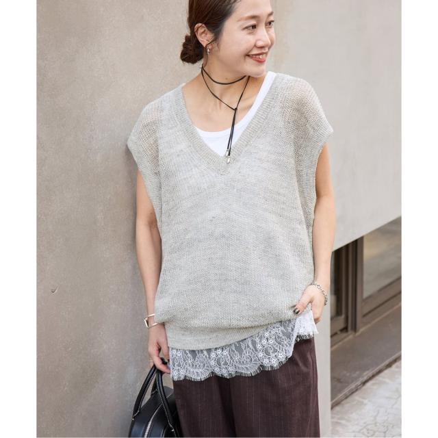 ジャーナルスタンダード（JOURNAL STANDARD）/【osedit】WASHABLELINEN Vベスト_12
