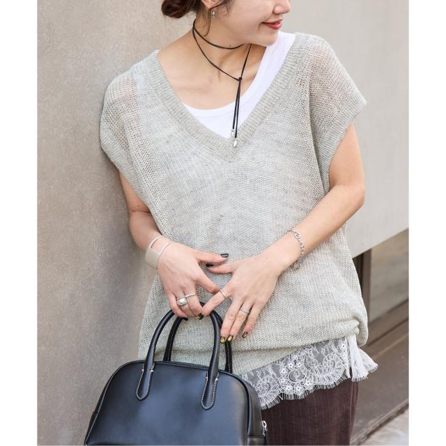 ジャーナルスタンダード（JOURNAL STANDARD）/【osedit】WASHABLELINEN Vベスト_16