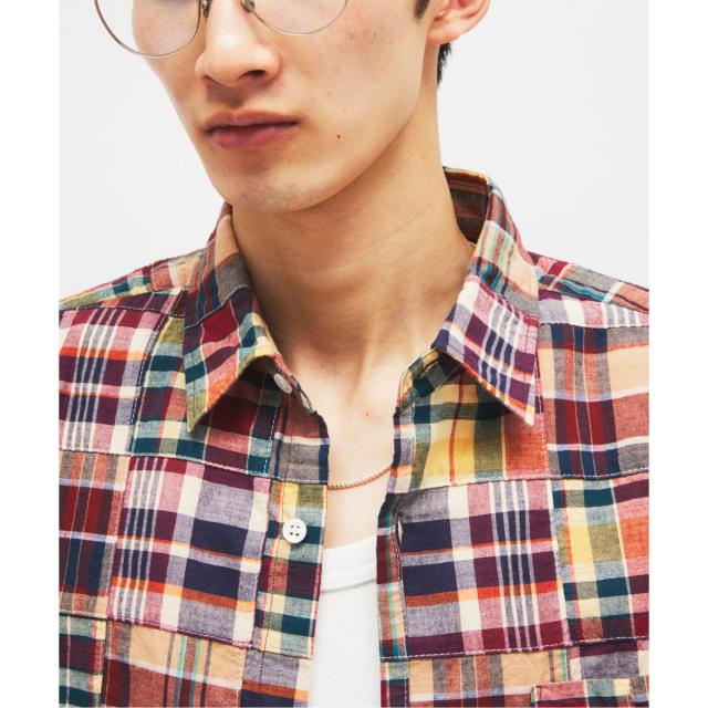 ジャーナルスタンダード（JOURNAL STANDARD）/パッチ マドラス チェック ボックス 半袖 シャツ_12