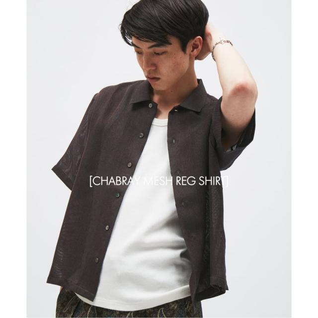 ジャーナルスタンダード（JOURNAL STANDARD）/シャンブレー メッシュ レギュラー 半袖 シャツ 7,407円