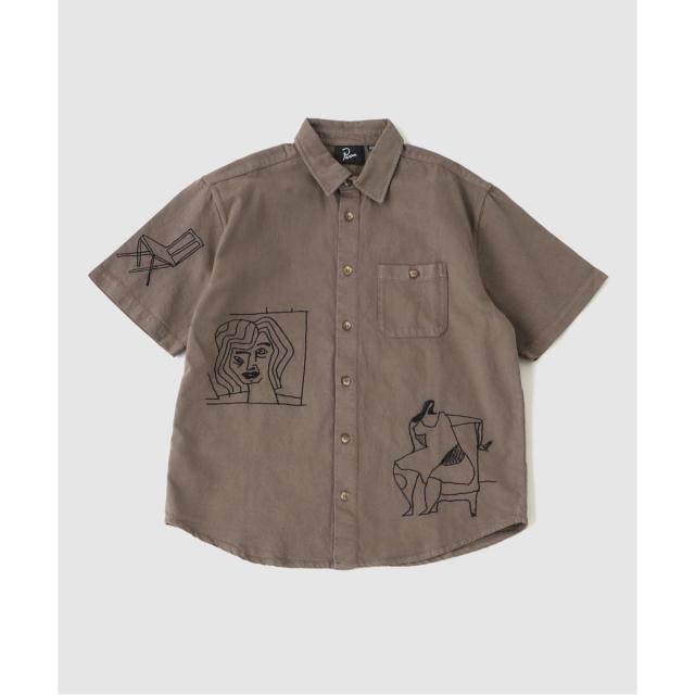 ジャーナルスタンダード（JOURNAL STANDARD）/by Parra Crooked face short sleeve shirt