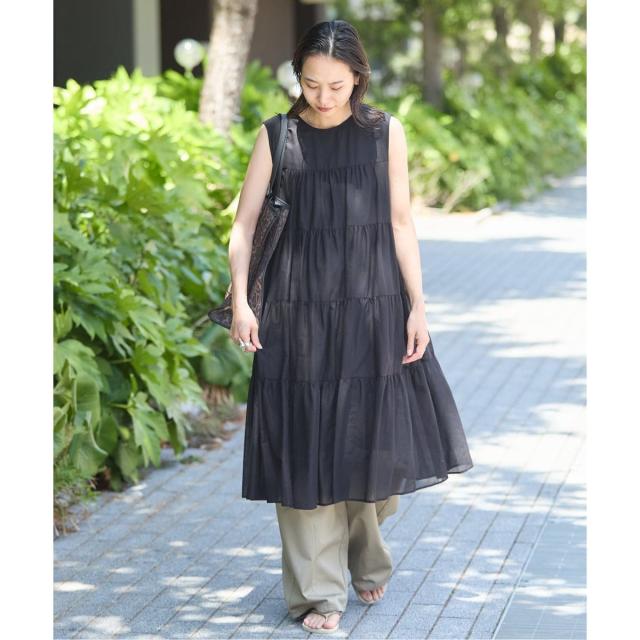 ジャーナルスタンダード（JOURNAL STANDARD）/《予約》シアーボイルティアード ワンピース