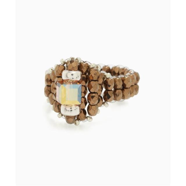 【NEW】ジャーナルスタンダード（JOURNAL STANDARD）/TIE A KNOT / タイ ア ノット EX CRYSTAL BEADS RING with S