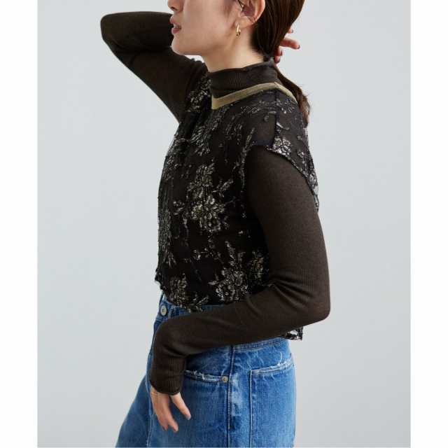 CollaMARGE     Lace short gillet (black)