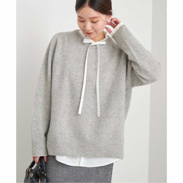 イエナ（IENA）/《予約》POOGINOOK WOOL クルーネックラグランプルオーバー