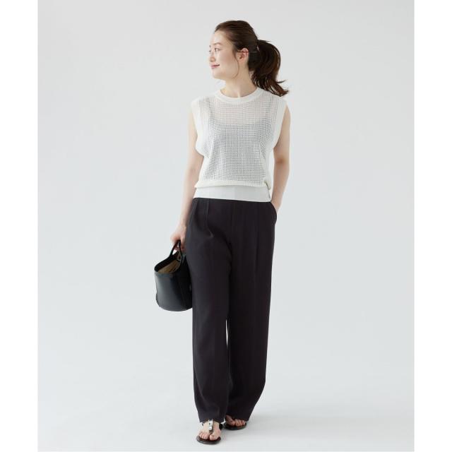 イエナ（IENA）/《追加2》TA/PL ジョーゼットタックワイドパンツ
