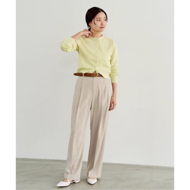 イエナ（IENA）/《追加2》TA/PL ジョーゼットタックワイドパンツ