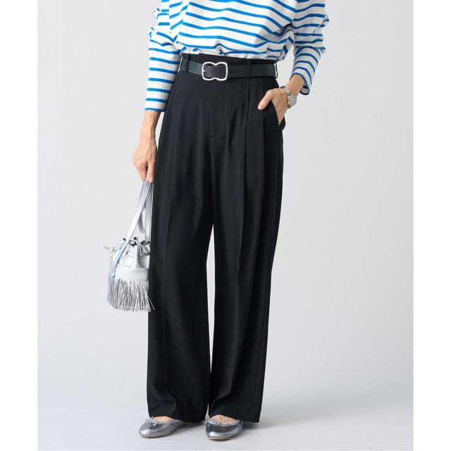 イエナ（IENA）/《追加2》TA/PL ジョーゼットタックワイドパンツ