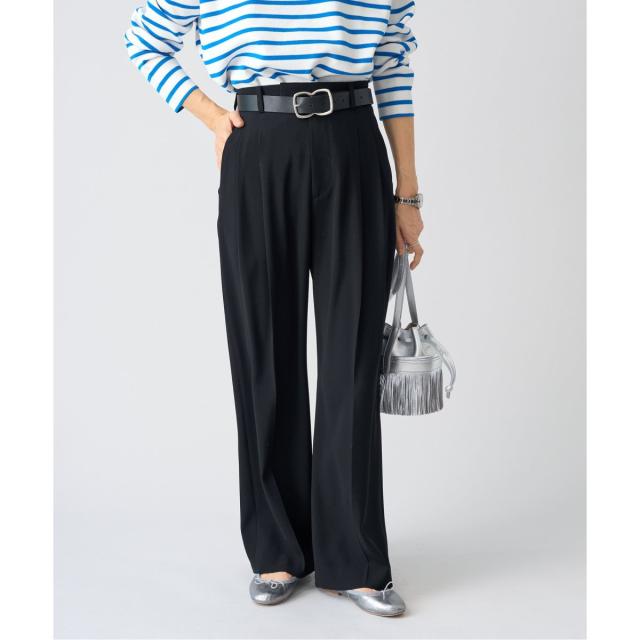 イエナ（IENA）/《追加2》TA/PL ジョーゼットタックワイドパンツ