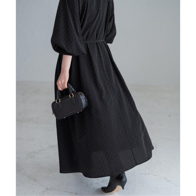 IENA ドットサッシュワンピース イエナ ドットワンピース WEB限定/追加
