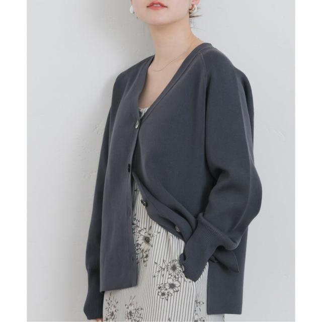 イエナ（IENA）/ファインコットンスムース Vネックカーディガンの通販は