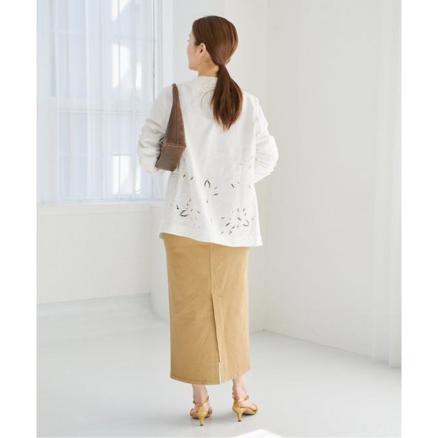 イエナ（IENA）/コットンリネン カットワークレース ジャケット