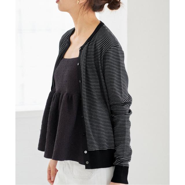 iena⭐︎Mer cottonセーターマシン　クルーカーディガン Mer cotton セーターマシン クルーカーディガン（カーディガン