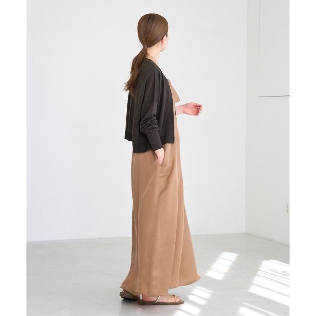 IENAフレンチリネン7分袖カーディガン ピンク IENA（イエナ