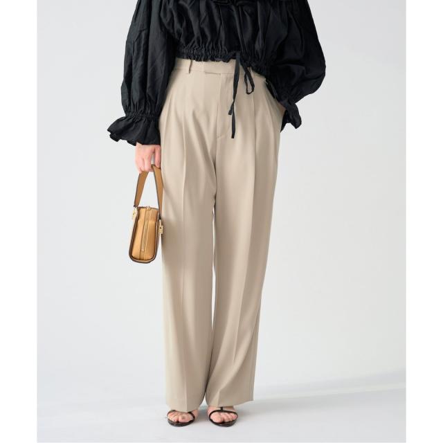 イエナ（IENA）/《追加2》TA/PL ジョーゼットタックワイドパンツ