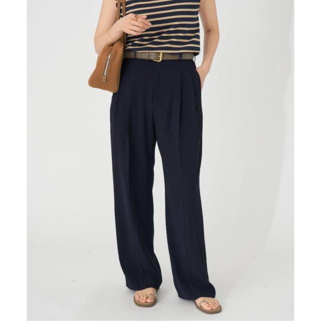 イエナ（IENA）/《追加2》TA/PL ジョーゼットタックワイドパンツ