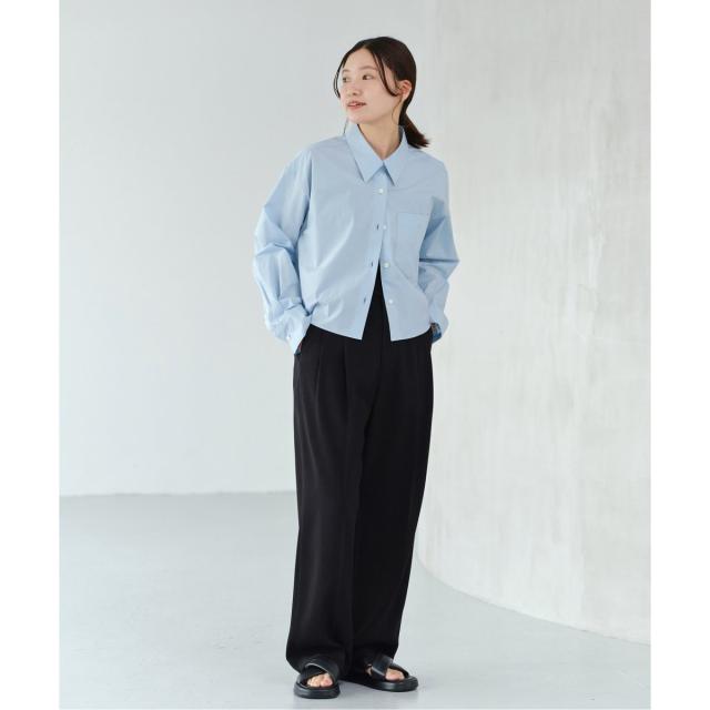 イエナ（IENA）/《追加2》TA/PL ジョーゼットタックワイドパンツ